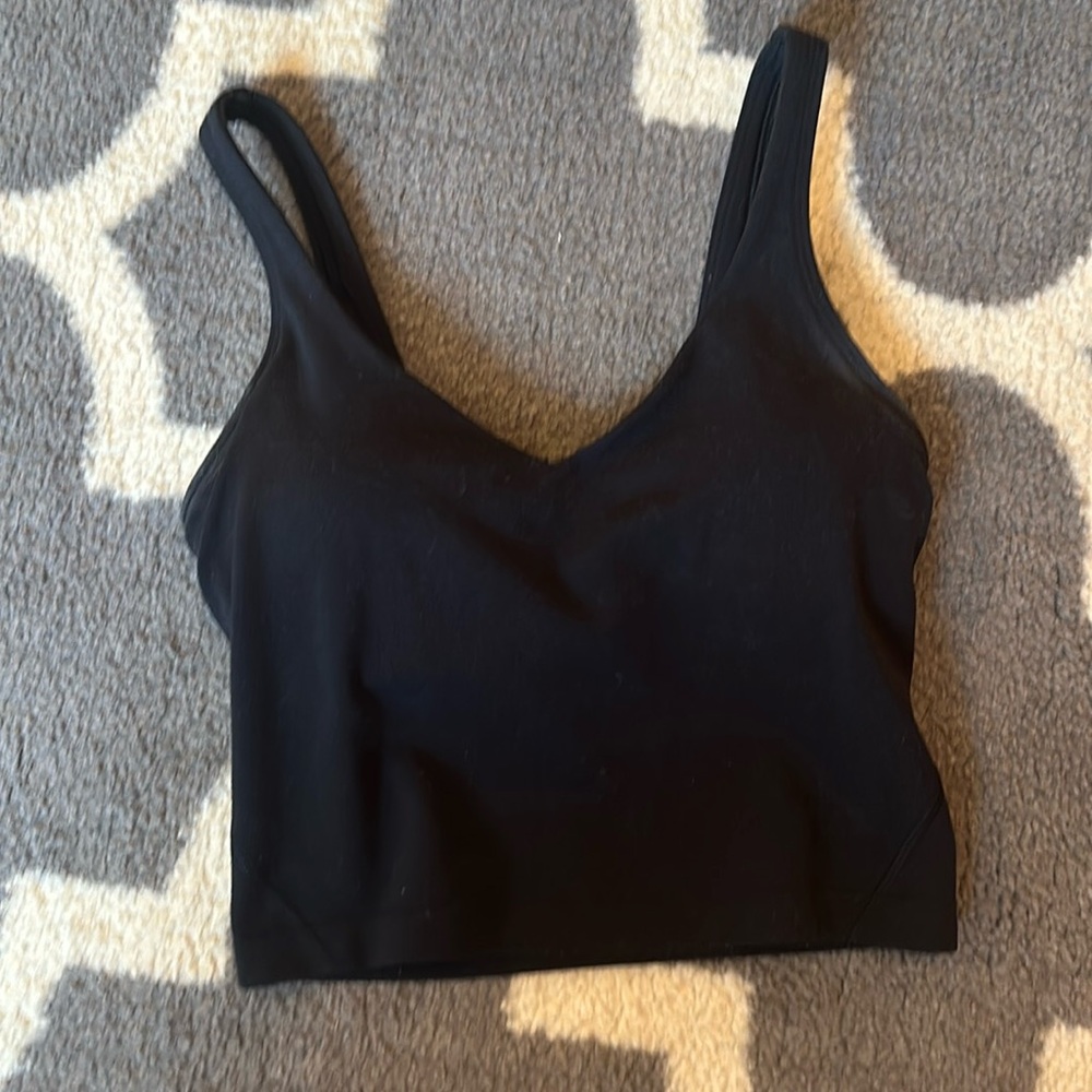 lululemon black align tank, size 0, barely used, great quality and conditions.